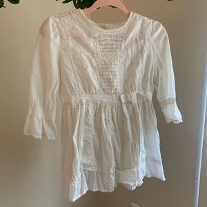 BB Dakota Vintage White Lace Babydoll Top